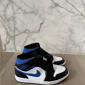 Nike air Jordan 1 royal blue sneakers Black and Blue High-Top Sneakers
